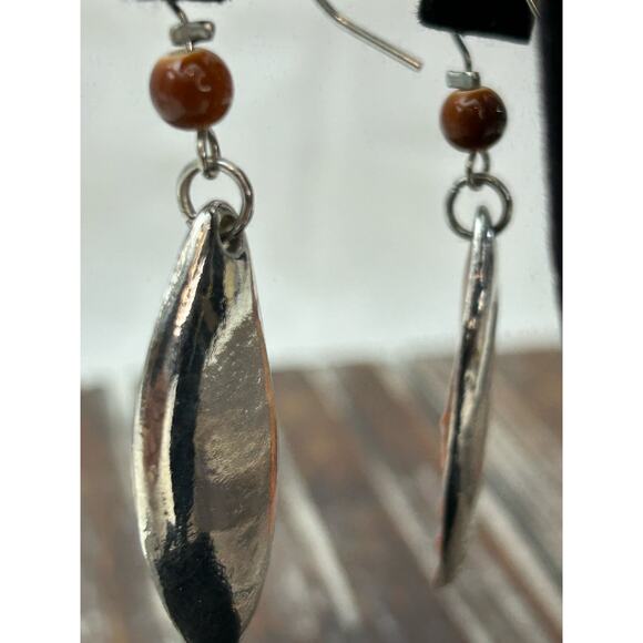 Women's Metal Orange Dangle Drop Earring Boho GUC - Picture 3 of 5